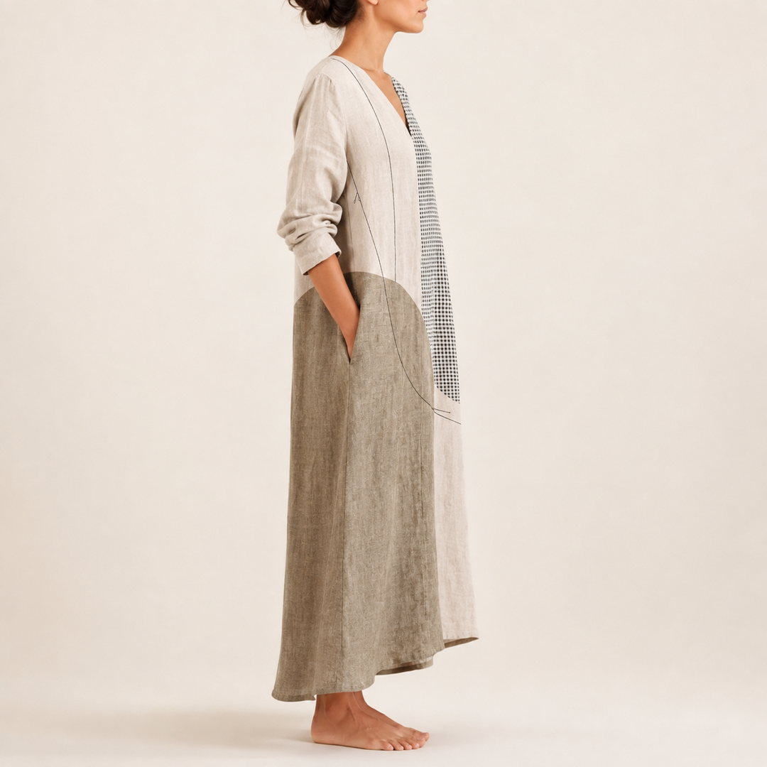Lana™ | Elegantna Prugasta Haljina