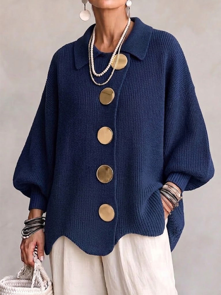 Isadora - Oversized Kardigan s Ovratnikom