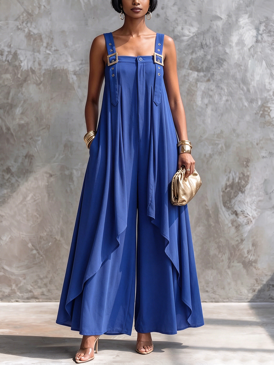 Nina - Kombinezon plava chiffon