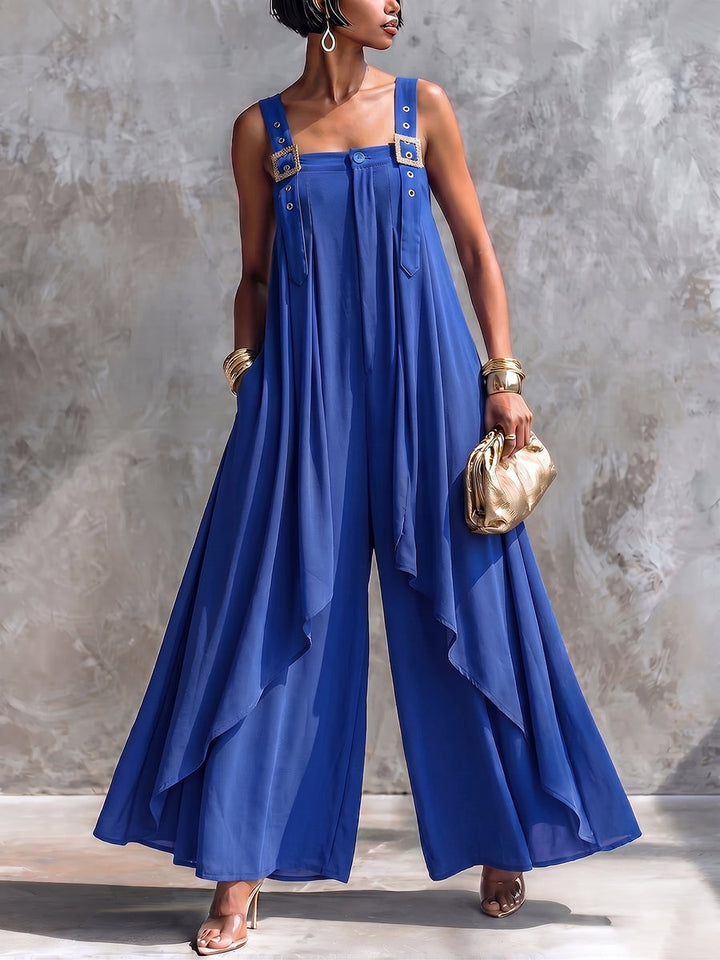 Nina - Kombinezon plava chiffon