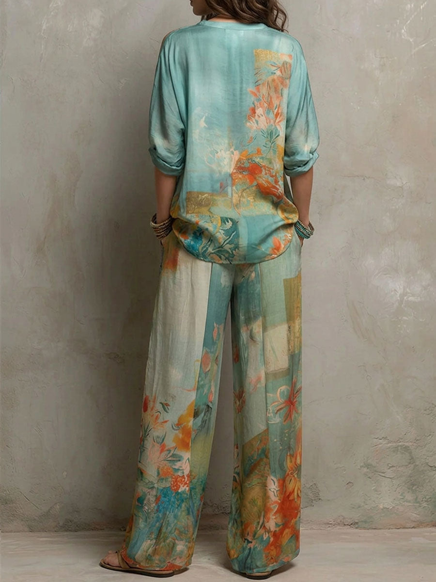 Chiara - Conjunto Floral Perna Larga
