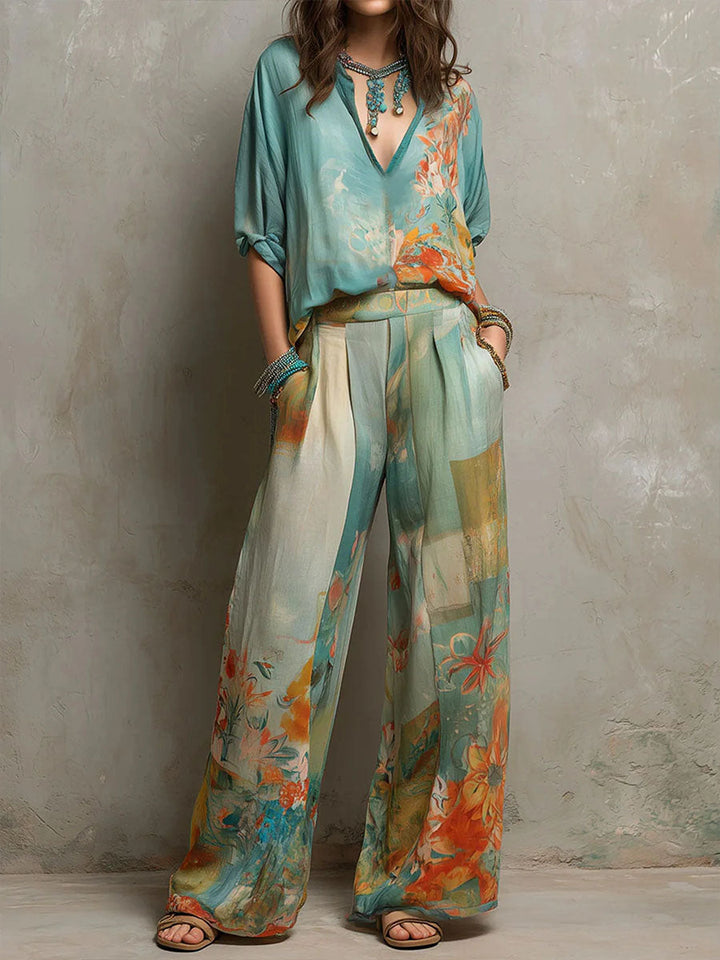 Chiara - Conjunto Floral Perna Larga