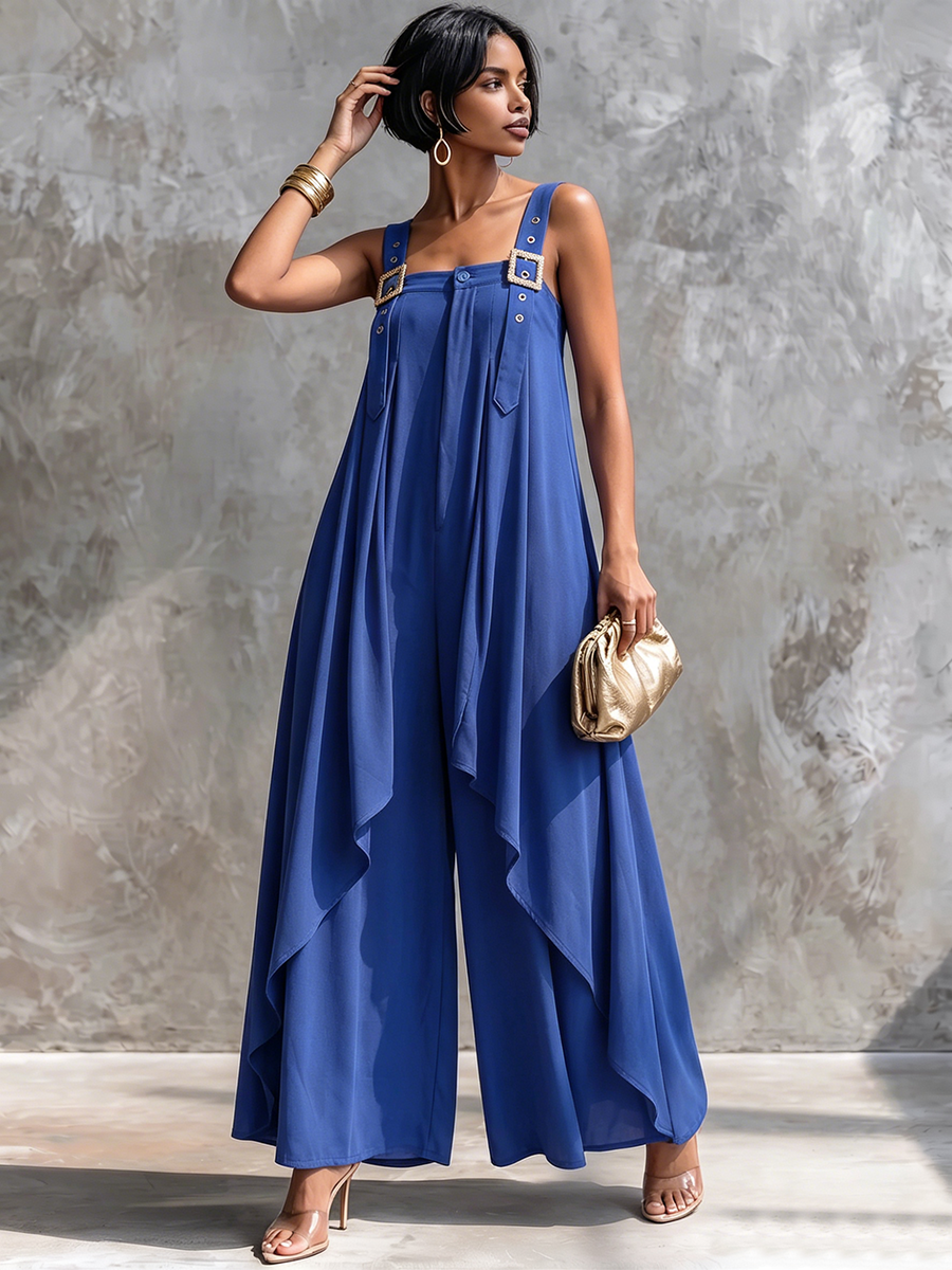 Nina - Kombinezon plava chiffon