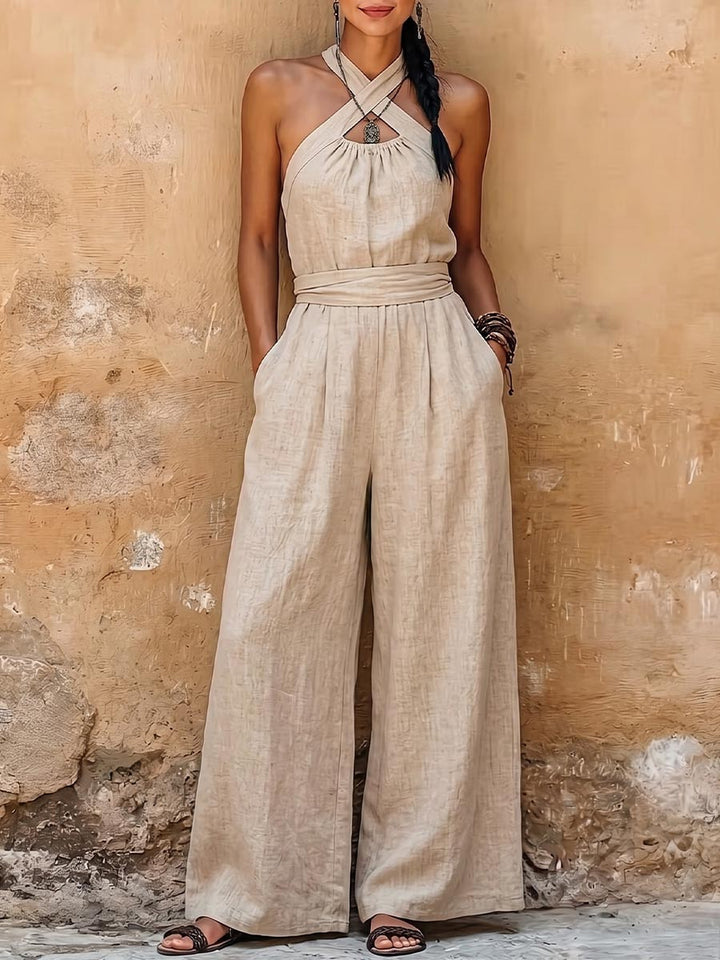 Karla - Kombinezon marelica lan halter