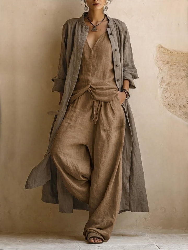 Boho laneni miks 3-dijelni set