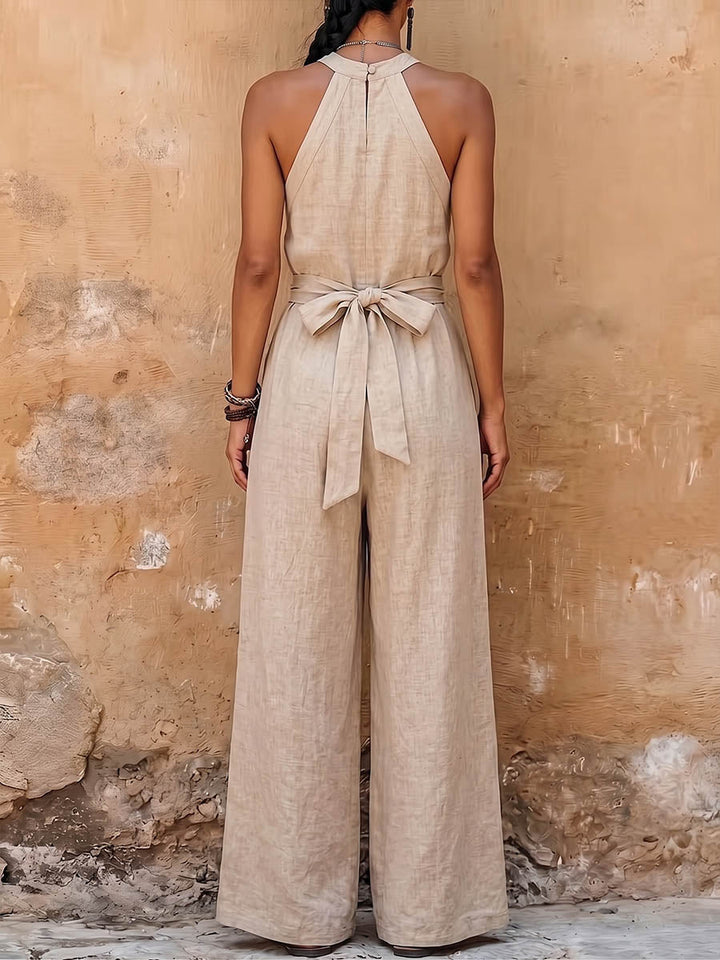 Karla - Kombinezon marelica lan halter