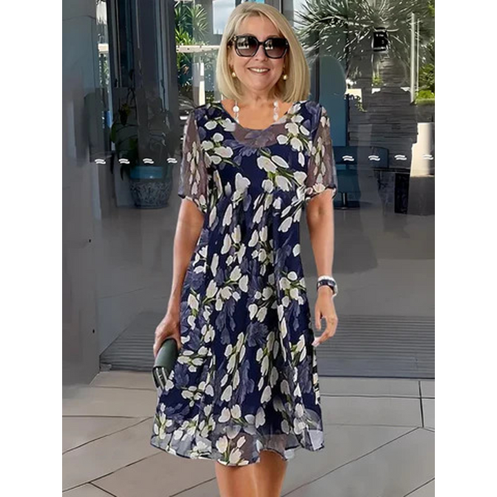 Julia – Elegantni Cvjetni Uzorak, Dvostruki Chiffon